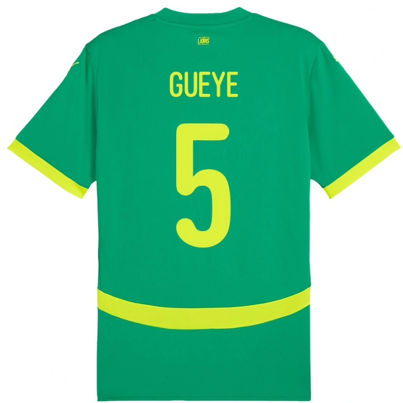 Danxen Kid Senegal Idrissa Gueye #5 Green Away Jersey 24-26 T-Shirt