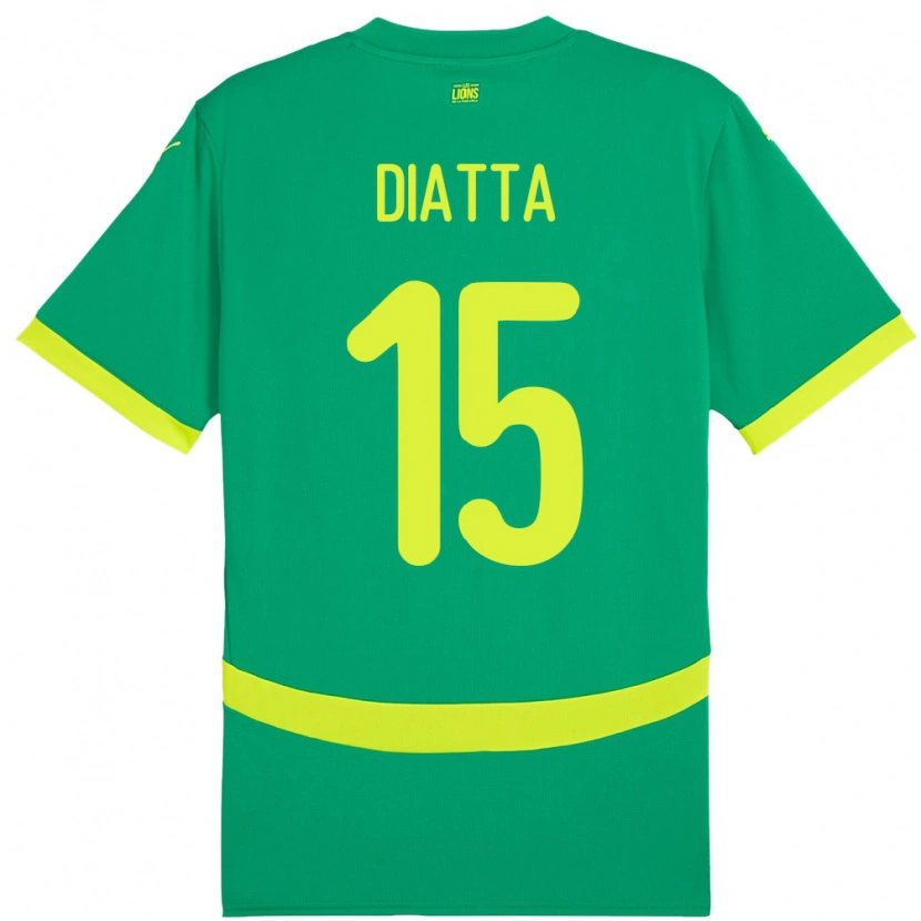 Danxen Kid Senegal Krépin Diatta #15 Green Away Jersey 24-26 T-Shirt