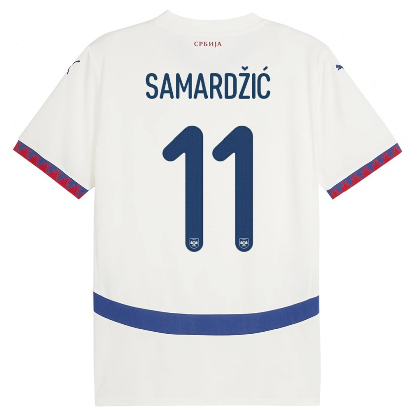 Danxen Kid Serbia Lazar Samardžić #11 White Away Jersey 24-26 T-Shirt