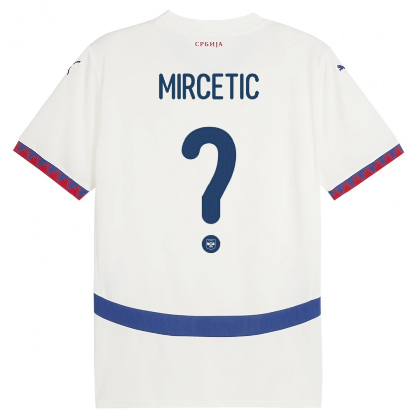 Danxen Kid Serbia Bogdan Mircetic #0 White Away Jersey 24-26 T-Shirt