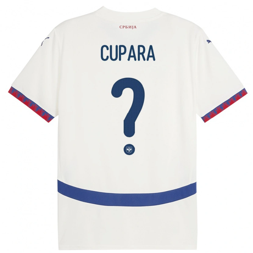 Danxen Kid Serbia Dusan Cupara #0 White Away Jersey 24-26 T-Shirt