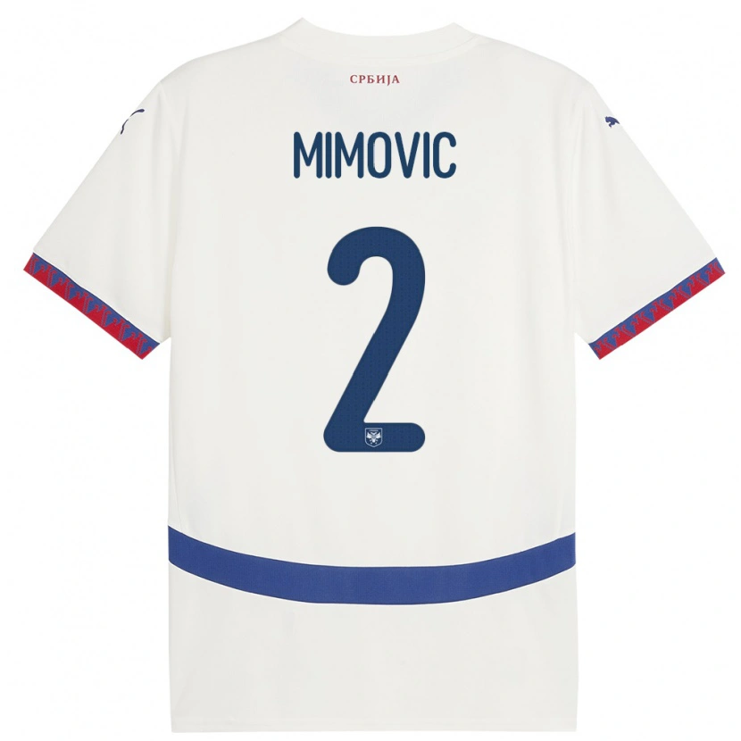 Danxen Kid Serbia Ognjen Mimovic #2 White Away Jersey 24-26 T-Shirt