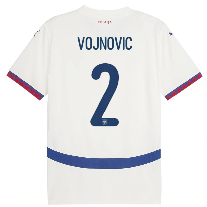 Danxen Kid Serbia Jovan Vojnovic #2 White Away Jersey 24-26 T-Shirt