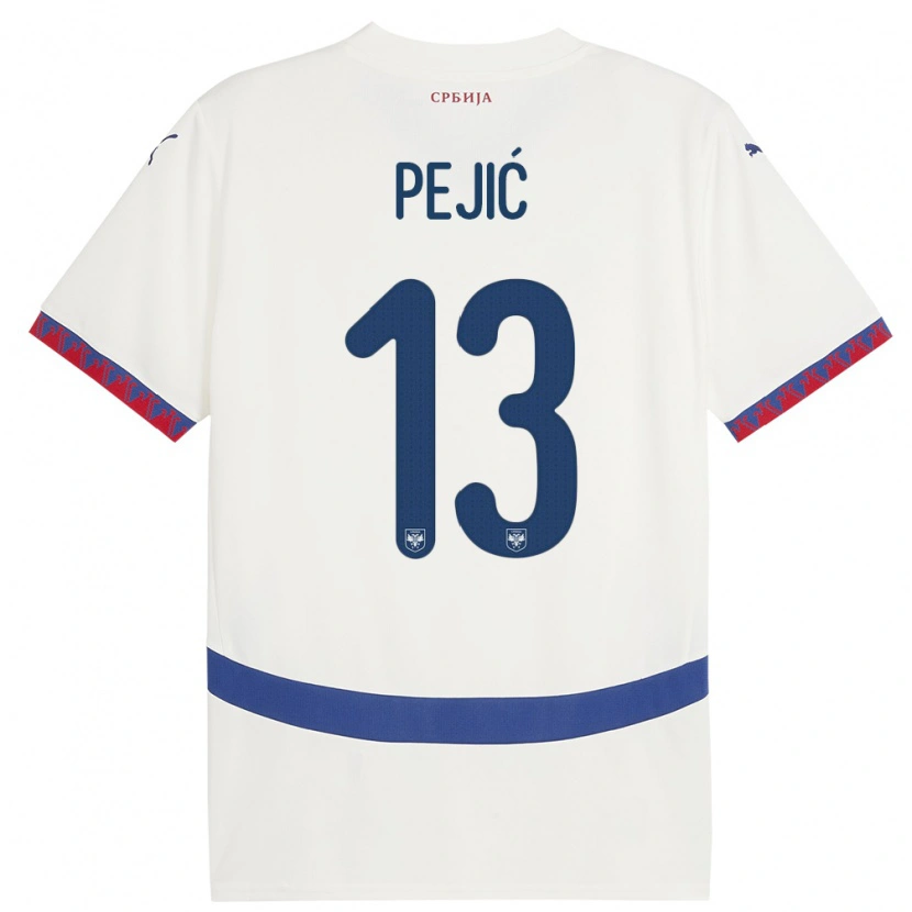 Danxen Kid Serbia Danilo Pejić #13 White Away Jersey 24-26 T-Shirt