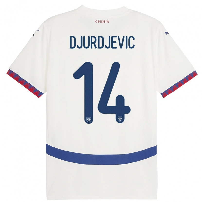 Danxen Kid Serbia Vukasin Djurdjevic #14 White Away Jersey 24-26 T-Shirt