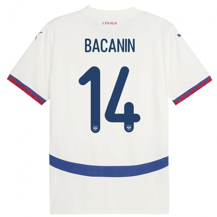 Danxen Kid Serbia Andrej Bacanin #14 White Away Jersey 24-26 T-Shirt