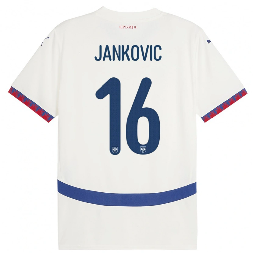 Danxen Kid Serbia Dimitrije Jankovic #16 White Away Jersey 24-26 T-Shirt