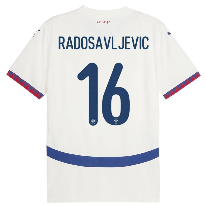 Danxen Kid Serbia Lazar Radosavljevic #16 White Away Jersey 24-26 T-Shirt