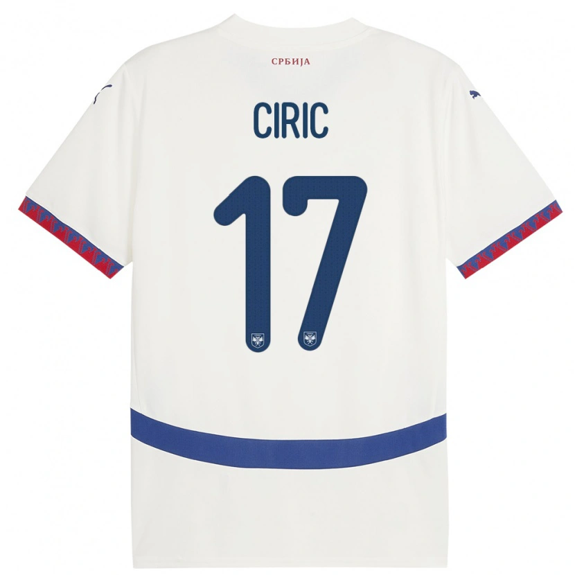 Danxen Kid Serbia Jovan Ciric #17 White Away Jersey 24-26 T-Shirt