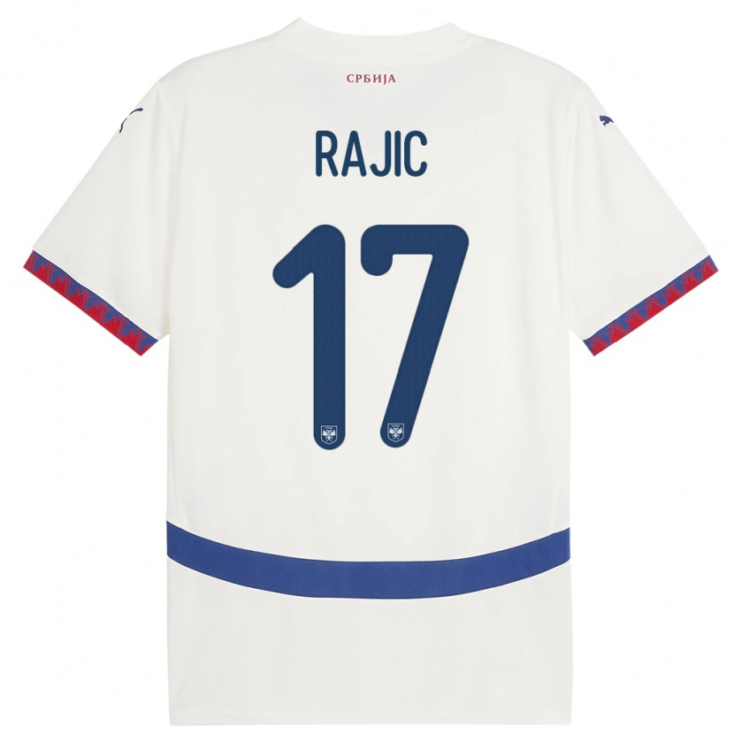 Danxen Kid Serbia Aleksa Rajic #17 White Away Jersey 24-26 T-Shirt