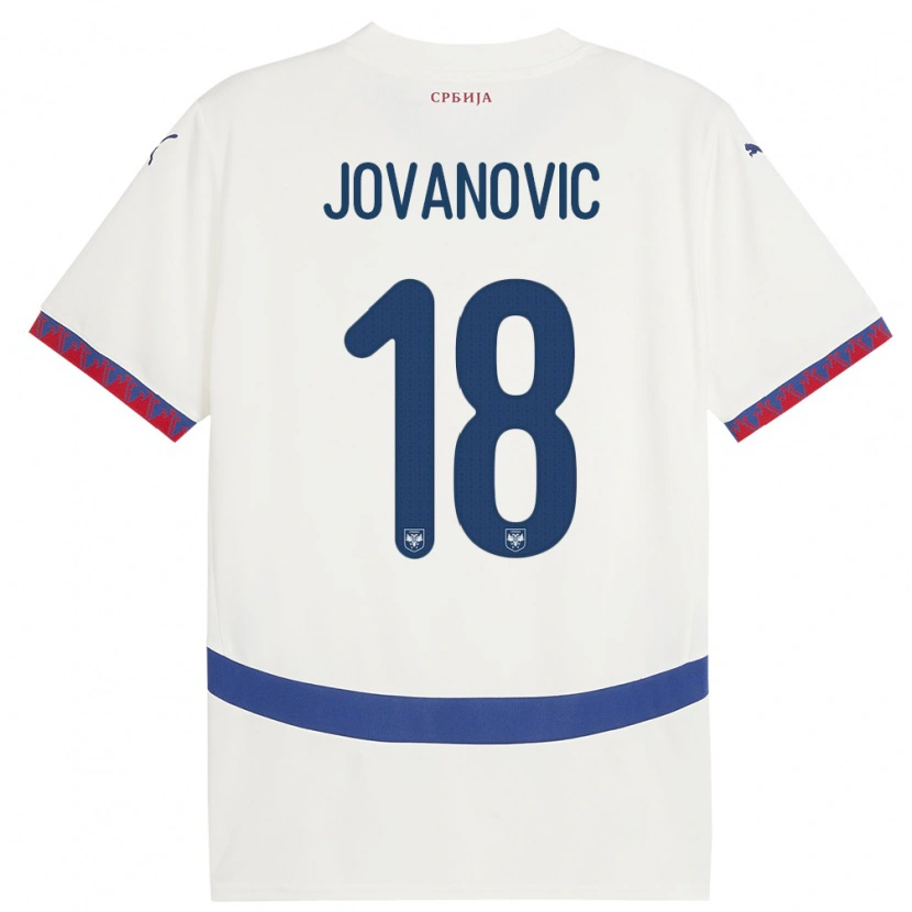 Danxen Kid Serbia Dusan Jovanovic #18 White Away Jersey 24-26 T-Shirt