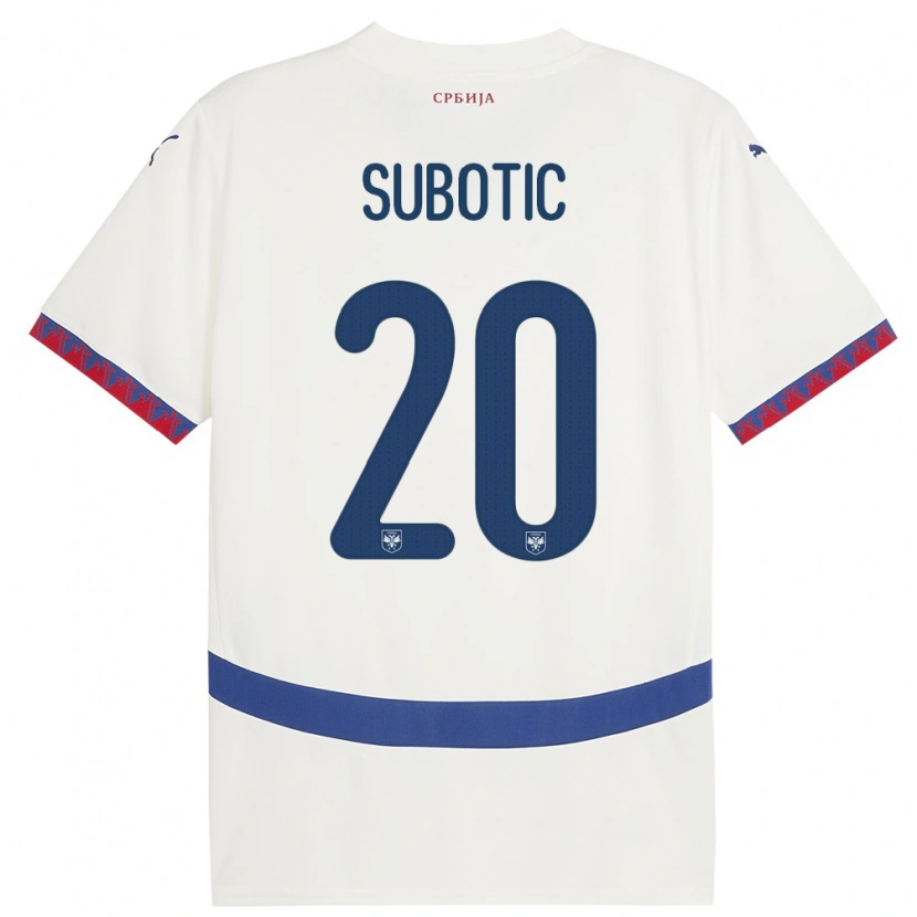 Danxen Kid Serbia Andrej Subotic #20 White Away Jersey 24-26 T-Shirt