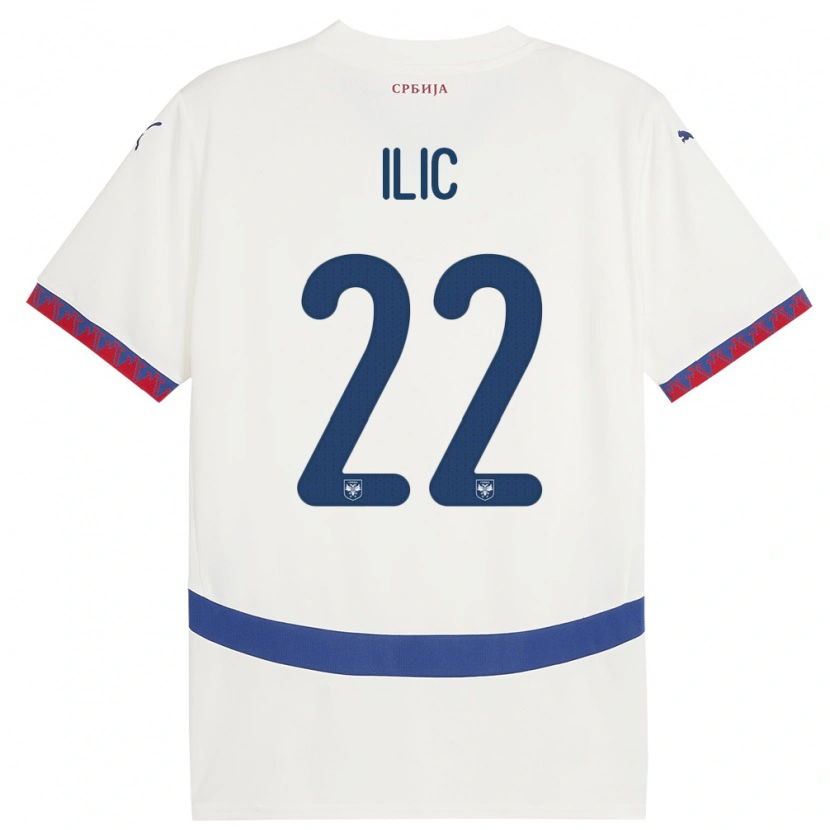 Danxen Kid Serbia Pavle Ilic #22 White Away Jersey 24-26 T-Shirt