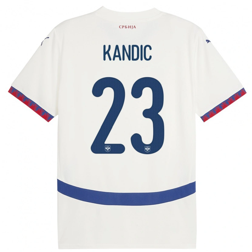 Danxen Kid Serbia Marko Kandic #23 White Away Jersey 24-26 T-Shirt