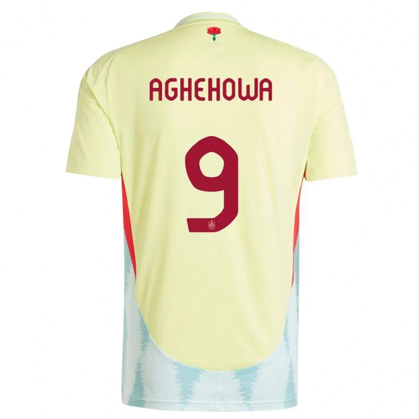 Danxen Kid Spain Samu Aghehowa #9 Yellow Away Jersey 24-26 T-Shirt