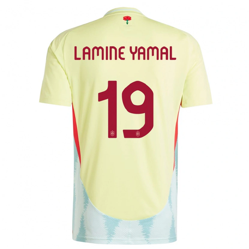 Danxen Kid Spain Lamine Yamal #19 Yellow Away Jersey 24-26 T-Shirt