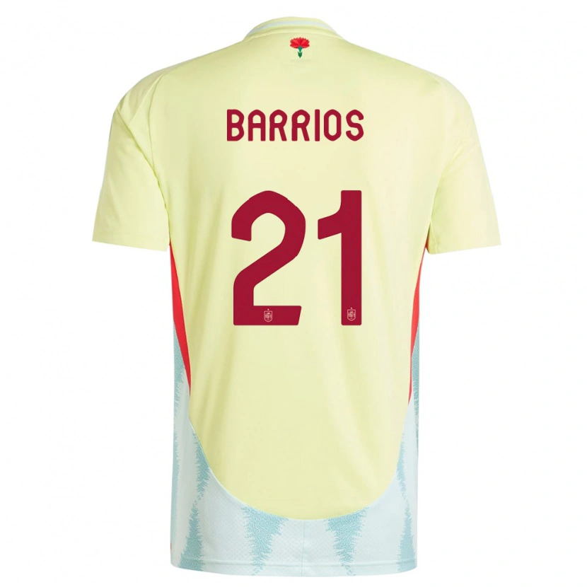 Danxen Kid Spain Pablo Barrios #21 Yellow Away Jersey 24-26 T-Shirt