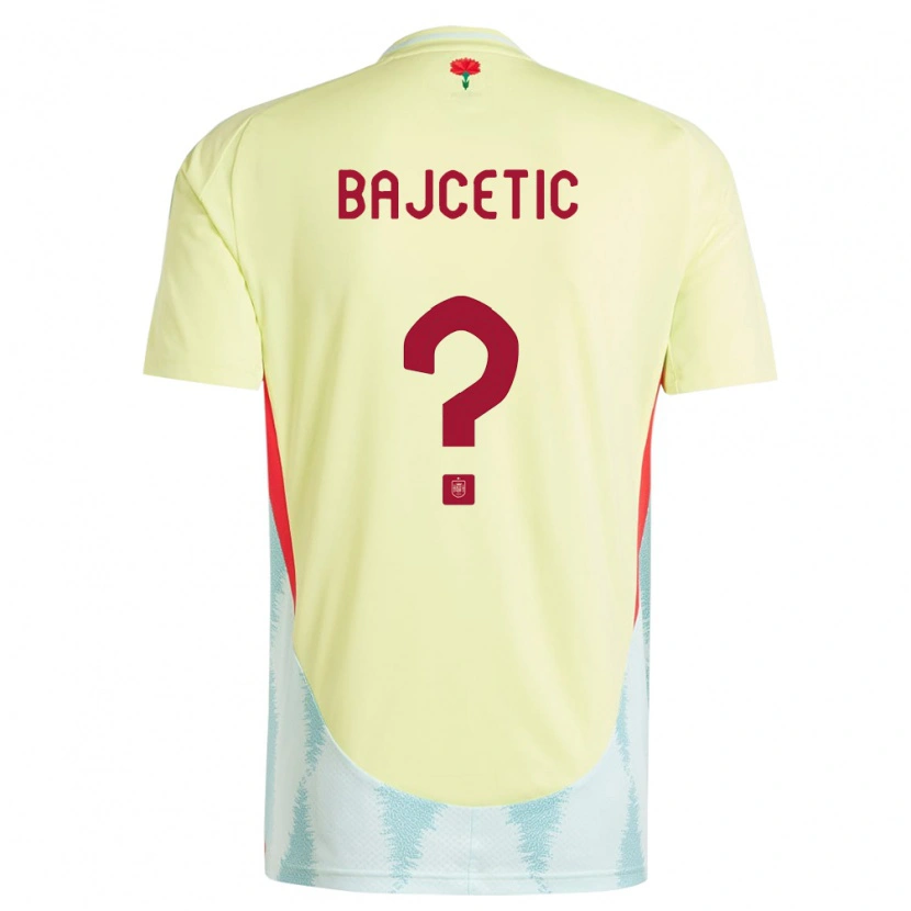 Danxen Kid Spain Stefan Bajcetic #0 Yellow Away Jersey 24-26 T-Shirt