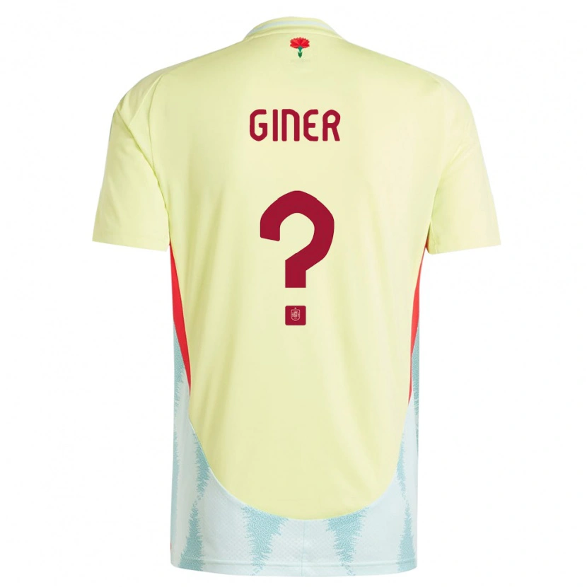 Danxen Kid Spain Hugo Giner #0 Yellow Away Jersey 24-26 T-Shirt