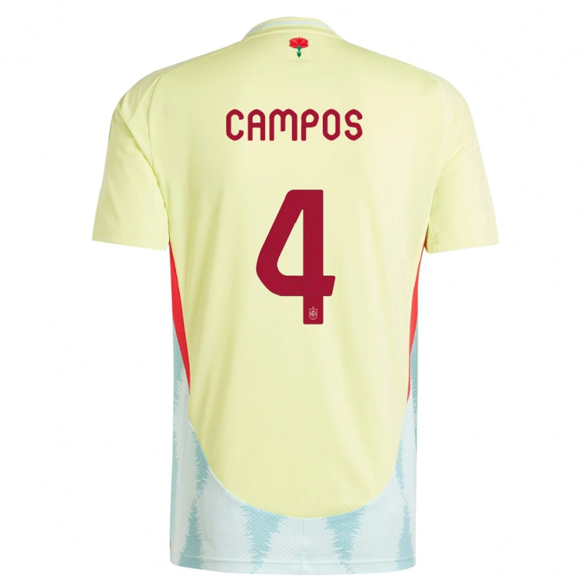 Danxen Kid Spain Alex Campos #4 Yellow Away Jersey 24-26 T-Shirt