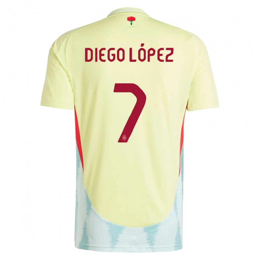 Danxen Kid Spain Diego López #7 Yellow Away Jersey 24-26 T-Shirt