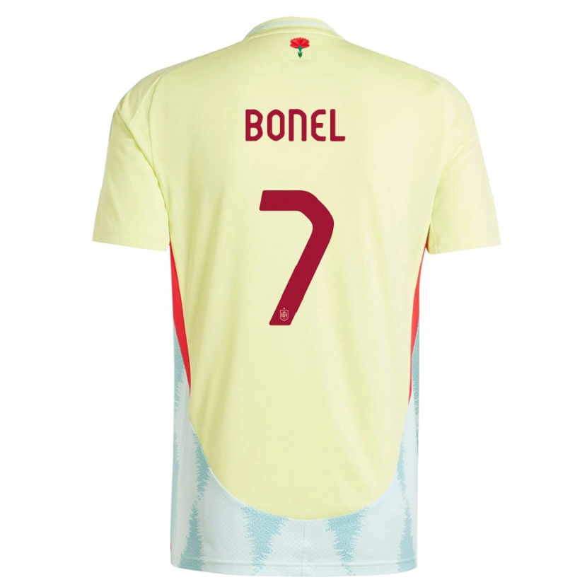 Danxen Kid Spain Asier Bonel #7 Yellow Away Jersey 24-26 T-Shirt