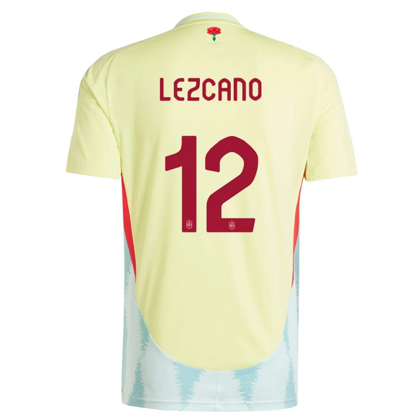 Danxen Kid Spain Álvaro Lezcano #12 Yellow Away Jersey 24-26 T-Shirt