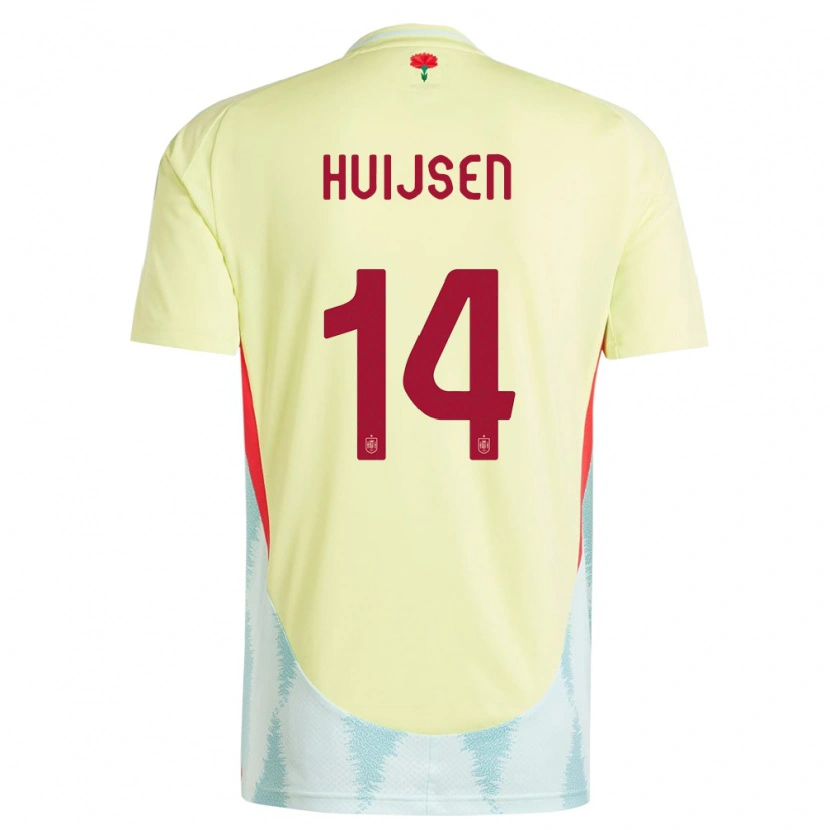 Danxen Kid Spain Dean Huijsen #14 Yellow Away Jersey 24-26 T-Shirt