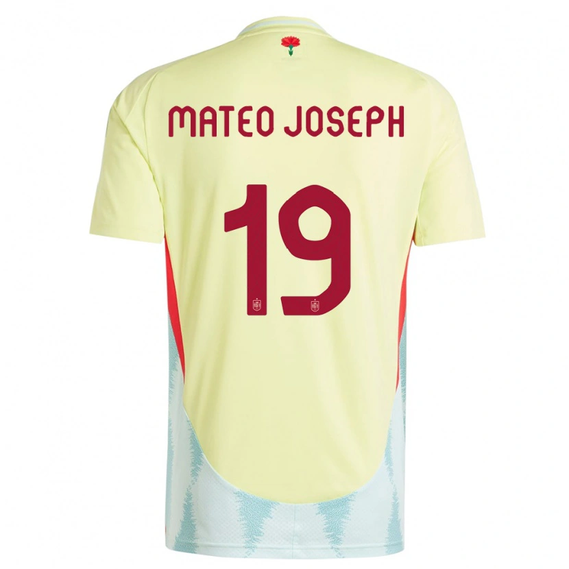 Danxen Kid Spain Mateo Joseph #19 Yellow Away Jersey 24-26 T-Shirt