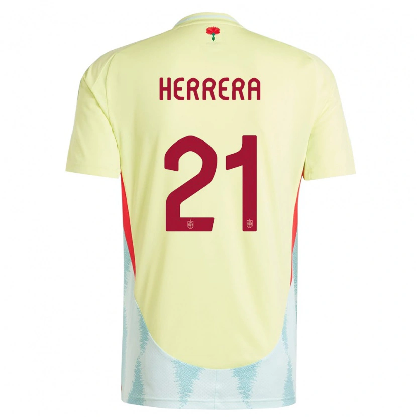 Danxen Kid Spain Iker Herrera #21 Yellow Away Jersey 24-26 T-Shirt