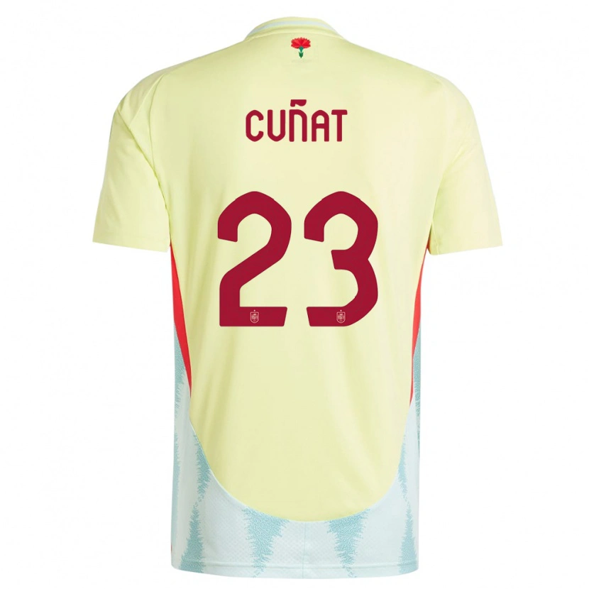 Danxen Kid Spain Pablo Cuñat #23 Yellow Away Jersey 24-26 T-Shirt