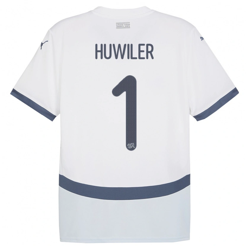 Danxen Kid Switzerland Lionel Huwiler #1 White Away Jersey 24-26 T-Shirt