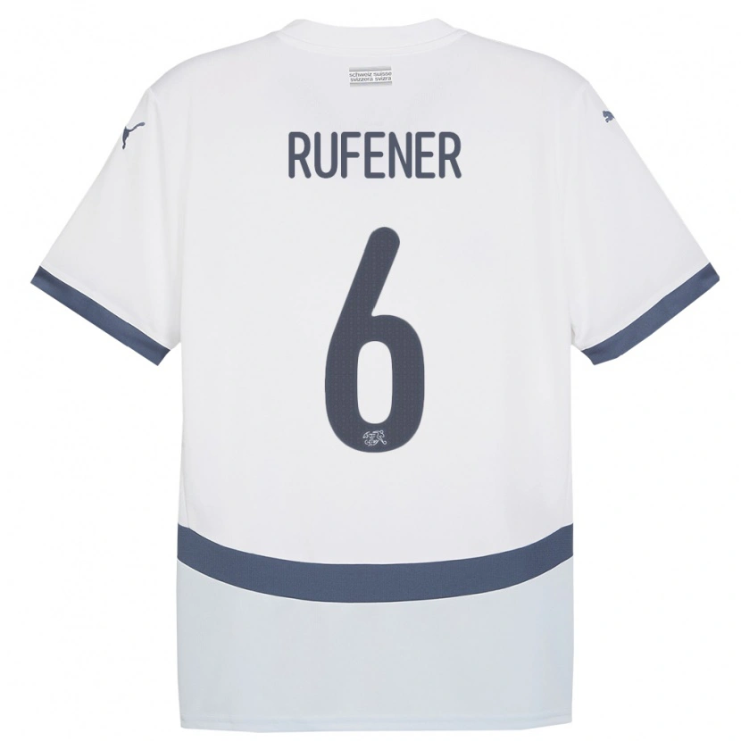 Danxen Kid Switzerland Elio Rufener #6 White Away Jersey 24-26 T-Shirt