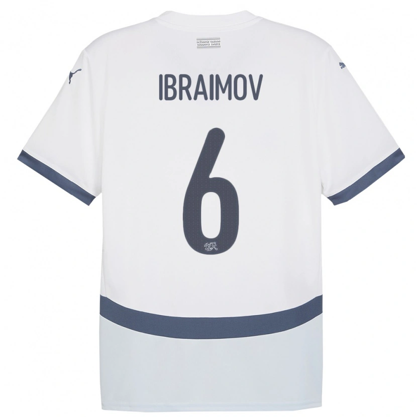 Danxen Kid Switzerland Leonit Ibraimov #6 White Away Jersey 24-26 T-Shirt