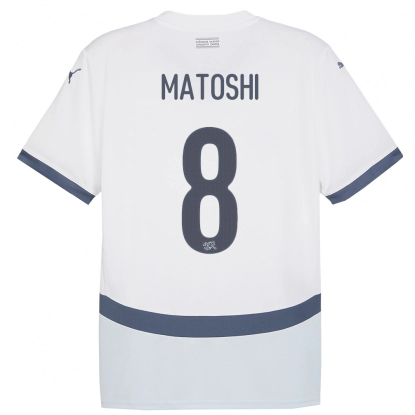 Danxen Kid Switzerland Valmir Matoshi #8 White Away Jersey 24-26 T-Shirt