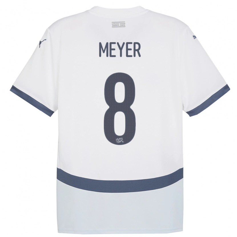 Danxen Kid Switzerland Tim Meyer #8 White Away Jersey 24-26 T-Shirt