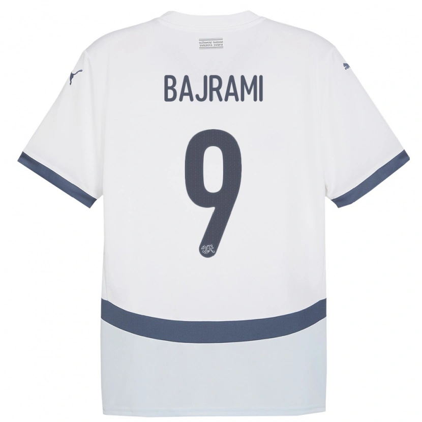 Danxen Kid Switzerland Labinot Bajrami #9 White Away Jersey 24-26 T-Shirt