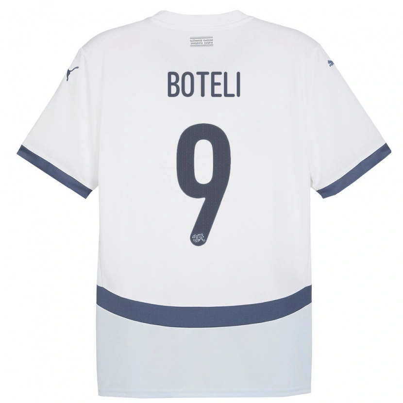 Danxen Kid Switzerland Winsley Boteli #9 White Away Jersey 24-26 T-Shirt