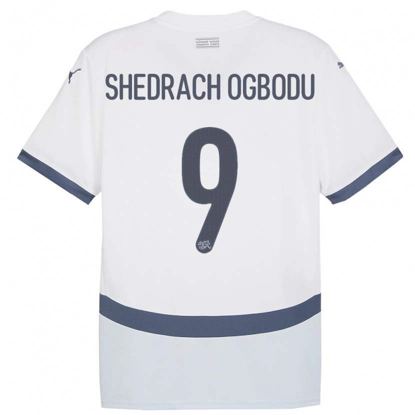 Danxen Kid Switzerland Nathaniel Shedrach Ogbodu #9 White Away Jersey 24-26 T-Shirt