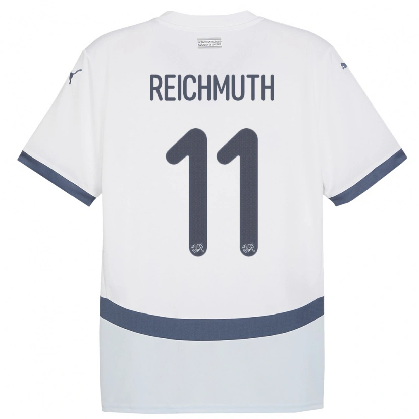 Danxen Kid Switzerland Nils Reichmuth #11 White Away Jersey 24-26 T-Shirt