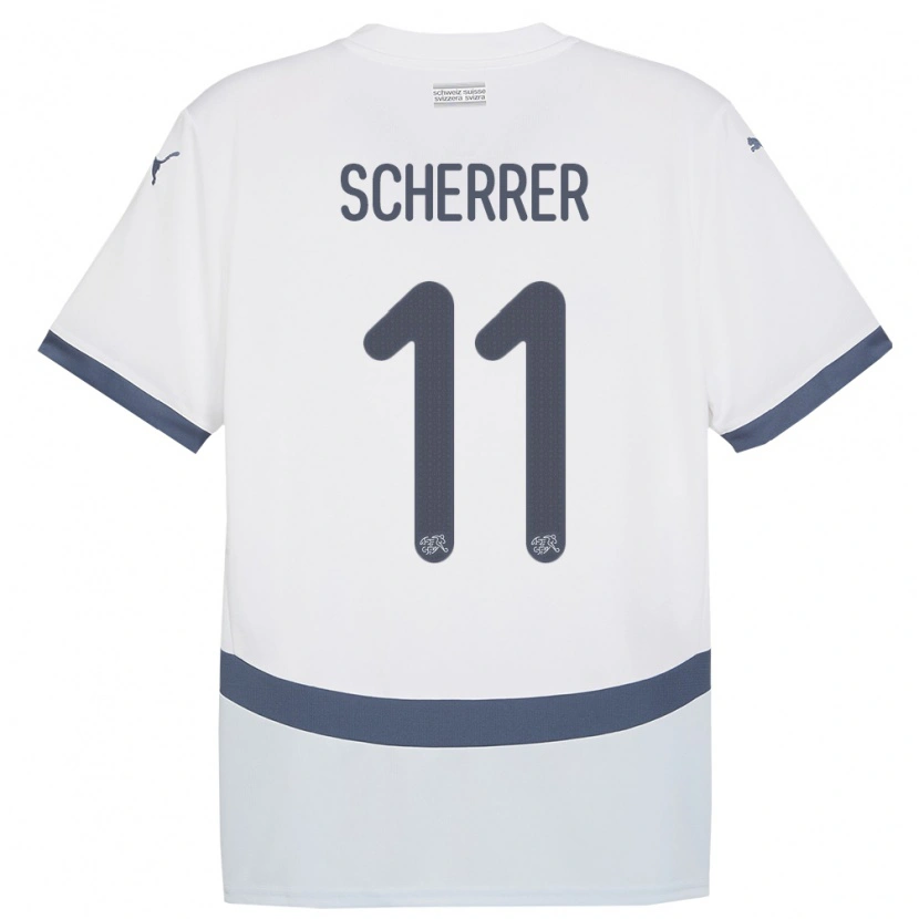 Danxen Kid Switzerland Nevio Scherrer #11 White Away Jersey 24-26 T-Shirt