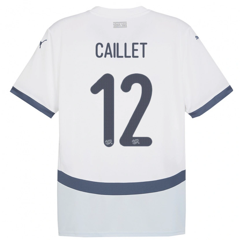 Danxen Kid Switzerland Simon Caillet #12 White Away Jersey 24-26 T-Shirt