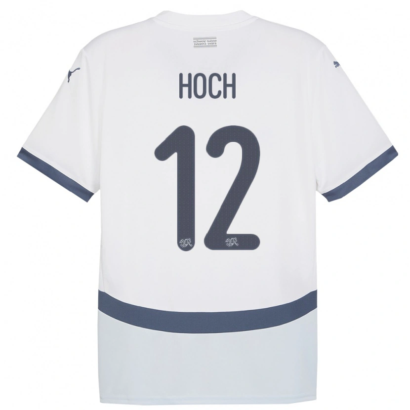 Danxen Kid Switzerland Bennett Hoch #12 White Away Jersey 24-26 T-Shirt