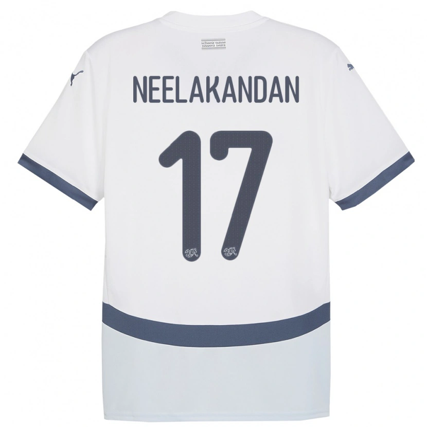 Danxen Kid Switzerland Ranjan Neelakandan #17 White Away Jersey 24-26 T-Shirt