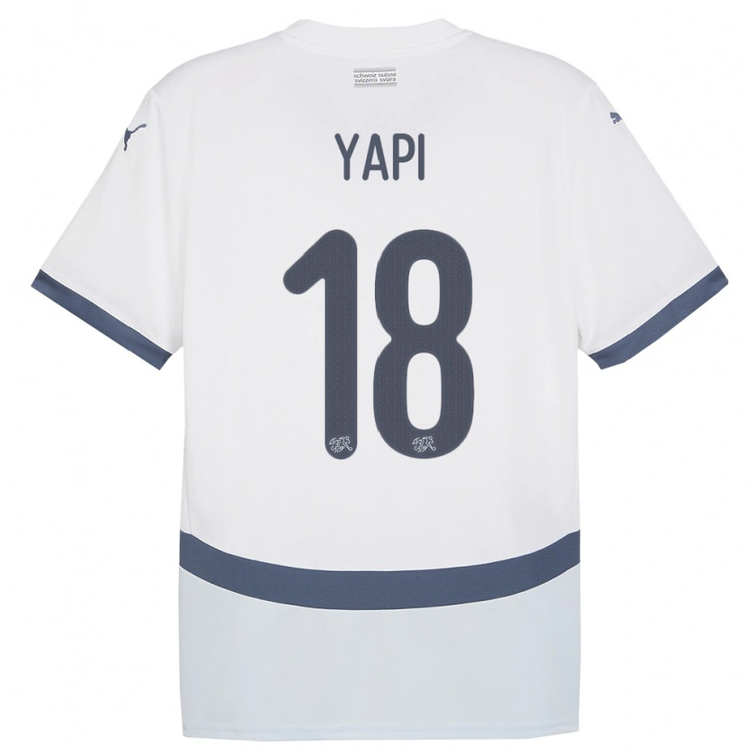 Danxen Kid Switzerland Josue Yapi #18 White Away Jersey 24-26 T-Shirt