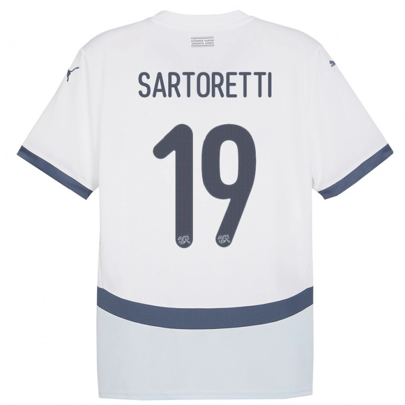 Danxen Kid Switzerland Malko Sartoretti #19 White Away Jersey 24-26 T-Shirt