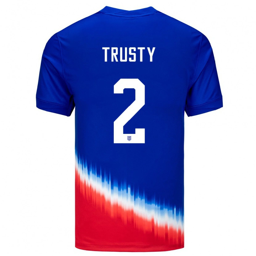 Danxen Kid United States Auston Trusty #2 Blue Away Jersey 24-26 T-Shirt