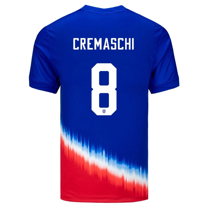 Danxen Kid United States Benja Cremaschi #8 Blue Away Jersey 24-26 T-Shirt