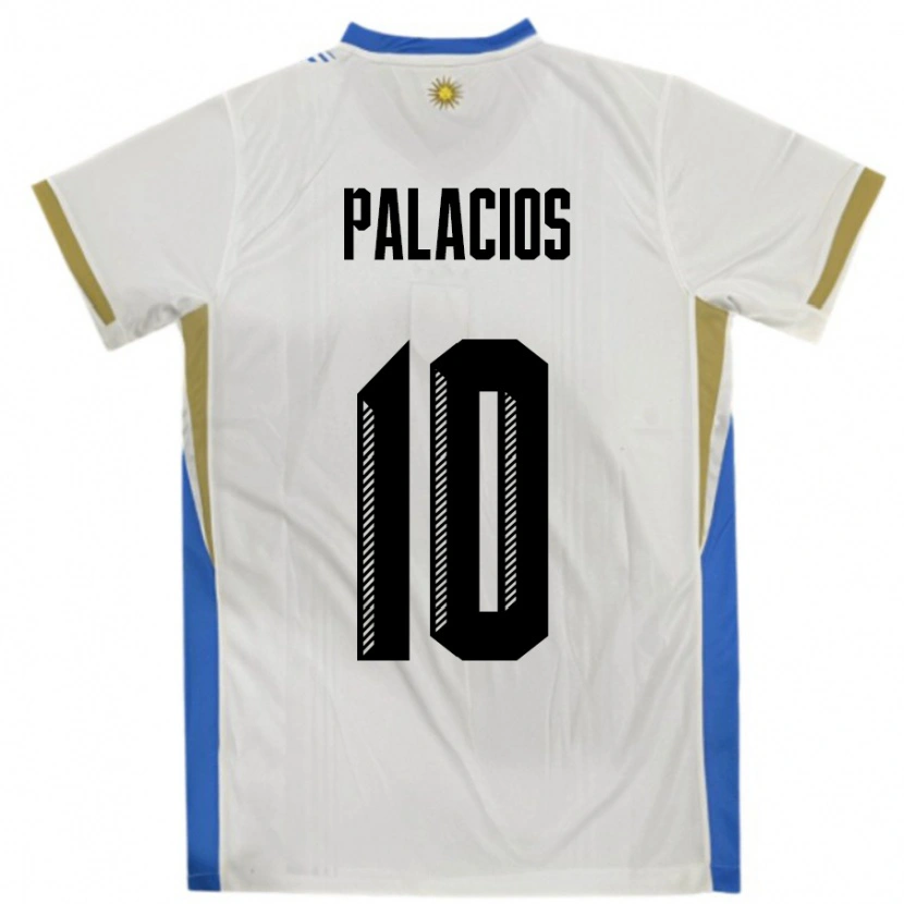 Danxen Kid Uruguay Tiago Palacios #10 White Blue Away Jersey 24-26 T-Shirt