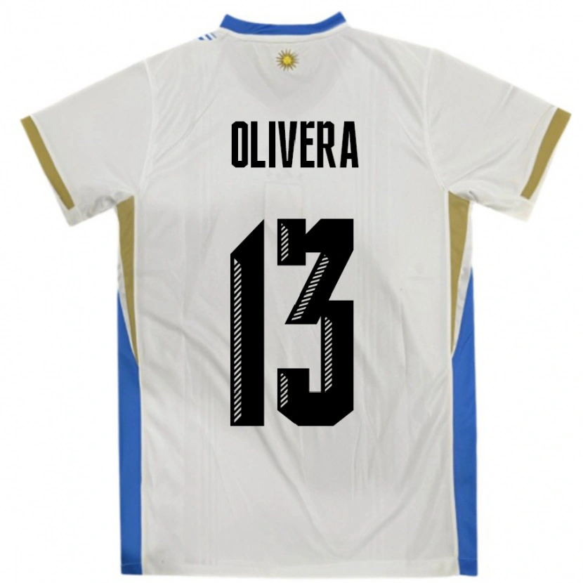 Danxen Kid Uruguay Sofia Olivera #13 White Blue Away Jersey 24-26 T-Shirt